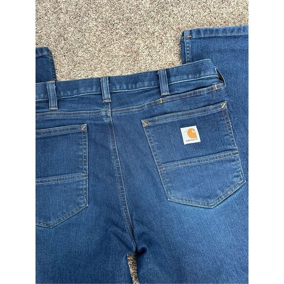 carhartt men’s relaxed fit jeans dark wash denim size 34X32 work casual pants - Picture 5 of 8